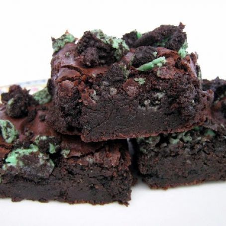 Mint Oreo Brownies