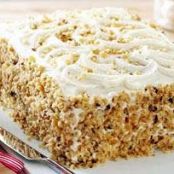 Pastel de banana y crema agria