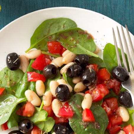 Italian White Bean & Spinach Salad