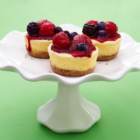 Greek Yogurt Cheesecakes with Quick Berry Compote (CE)