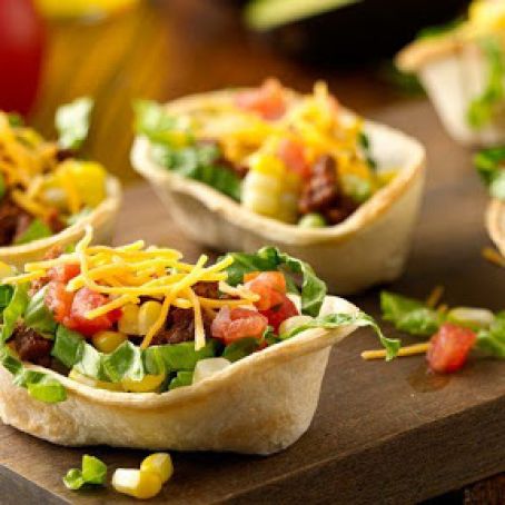 Mini Taco Salad Boats