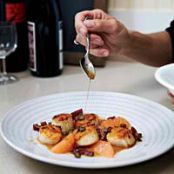 Scallops with Grapefruit and Bacon