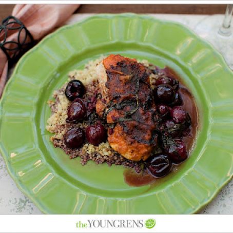 Pan-Seared Chicken with Cherry-Tarragon Sauce