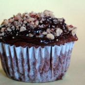 Flourless Peanut Butter Chocolate Cupcakes with Chocolate Frosting
