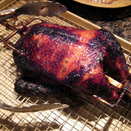 Spit-roasted Duck with Orange and Rosemary