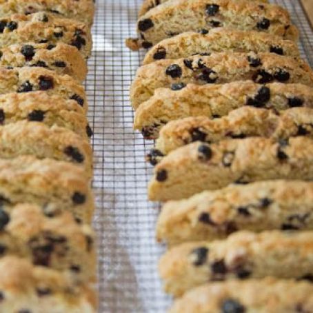Meyer Lemon Biscotti with Dried Wild Blueberries