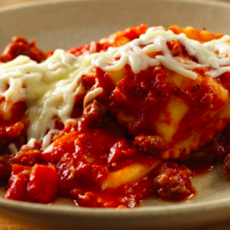 Ravioli Sausage Lasagna-Do Ahead