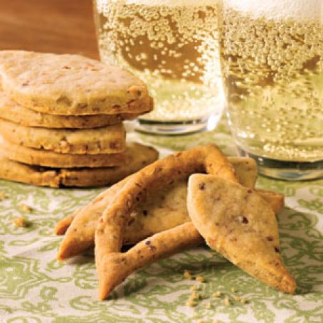 Blue Cheese-Pecan Shortbread Leaves