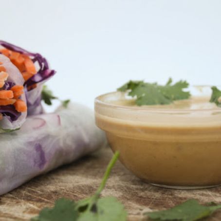 fresh spring rolls with peanut-lime sauce