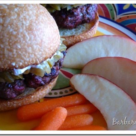 Green Chile & Cream Cheese Burgers