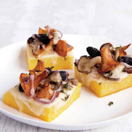 Roasted Polenta with Fontina and Wild Mushrooms