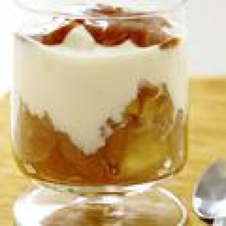 Yogurt - homemade yogurt with apple compote