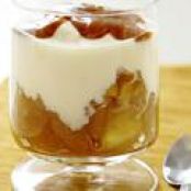 Yogurt - homemade yogurt with apple compote