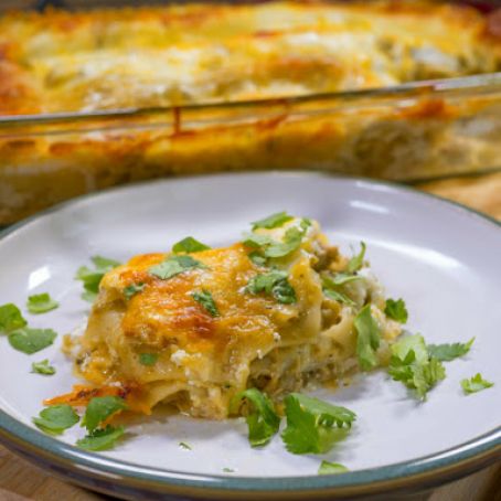 Spicy Green Chili Chicken Lasagna