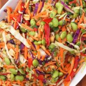 Asian Slaw with Ginger Peanut Dressing