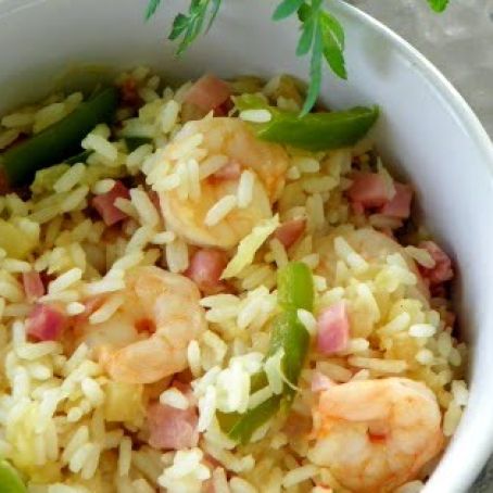 Pineapple Shrimp Rice Bake