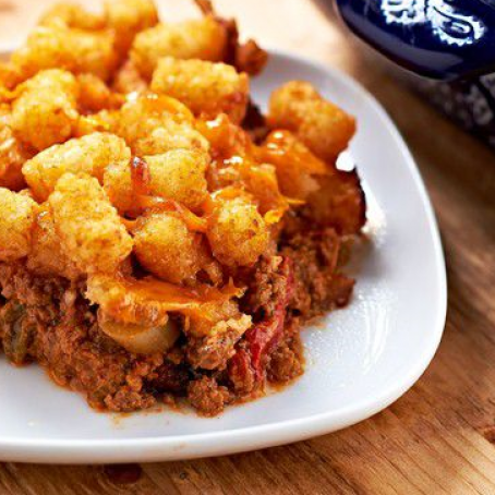 Sloppy Joe Tater Tot Casserole