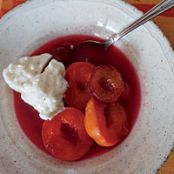 Apricots and Plums Poached in Rosé Wine