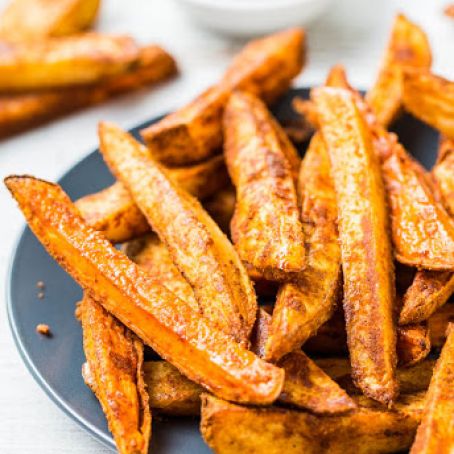 Baked Thick-Cut Seasoned Oven Fries (vegan, GF)