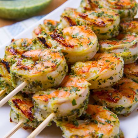 Pesto Grilled Shrimp