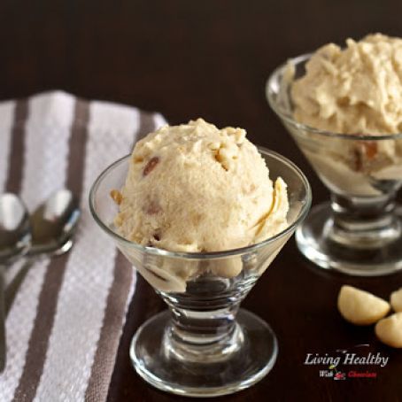 ice cream - Honey Roasted Macadamia Nut Ice Cream