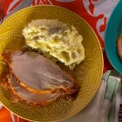 Roasted Pork Loin with Peach BBQ Sauce