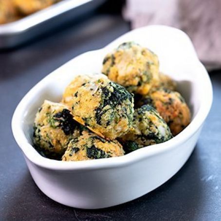Cheesy Spinach Balls, GF