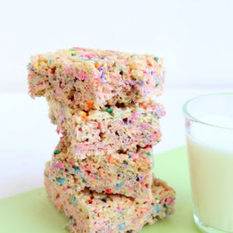 Rice Krispie Treats with Colored Sprinkles