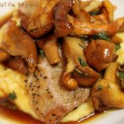 Chanterelles with Sage, Roasted Pork Tenderloin & Polenta