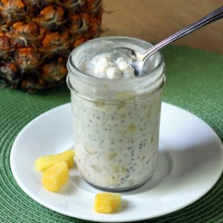 Pineapple Coconut Refrigerator Oatmeal