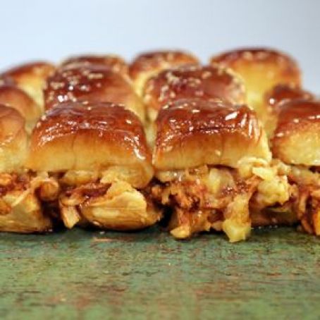 BBQ Chicken Pineapple Pull-Apart Sliders