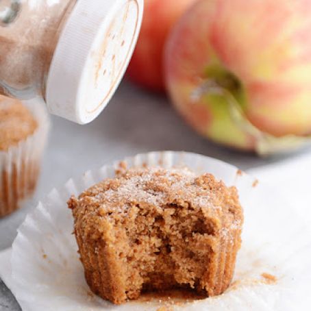 Cinnamon & Sugar Dusted Whole Grain Applesauce Muffins