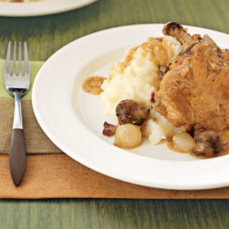 Slow-Cooker Chicken With Bacon, Mushrooms, and Onions