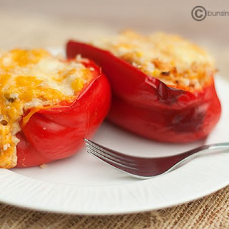 Cheesy Stuffed Colored Peppers