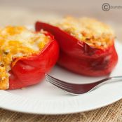 Cheesy Stuffed Colored Peppers