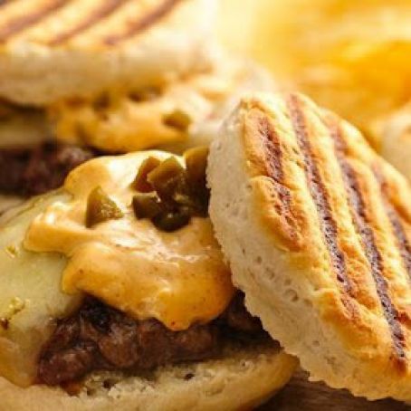 Spicy Grilled Biscuit Burgers