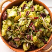 Yukon Gold Potato Salad With Tarragon Pesto and Pickled Onions