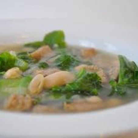 Chicken Sausage, Bean and Escarole Stoup