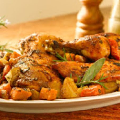 Baked Chicken with Fall Vegetables