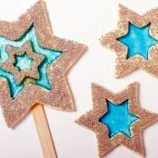 Stained Glass Six-Point Star Cookies