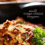 Meaty Three Cheese Lasagna