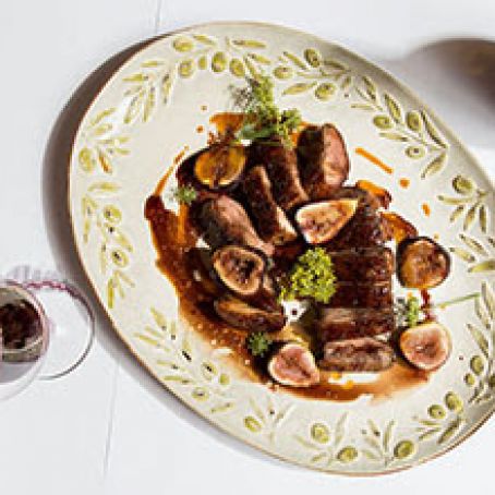 Roast Duck with Ruby Port and Figs