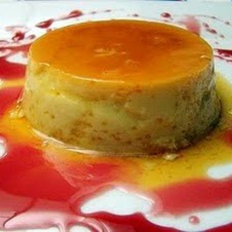 Caramel Flans with POM Syrup
