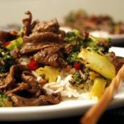 Broccoli beef stir fry