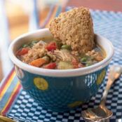 Simple Chicken and Oat Groat Soup