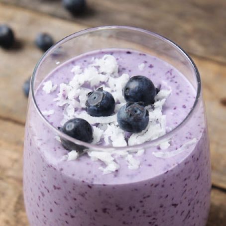 Blueberry Coconut Protein Smoothie