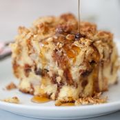 Baked French Toast with Banana and Chocolate Chips