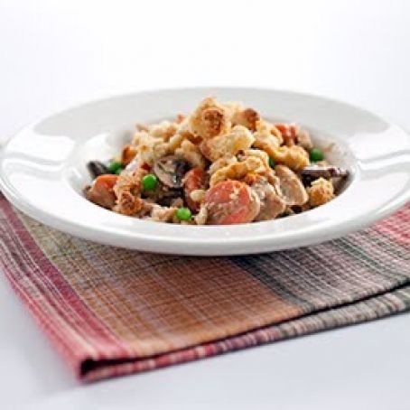 Chicken Pot Pie with Savory Crumble Topping