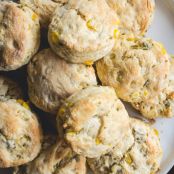 Sweet Corn & Hatch Buttermilk Biscuits with Ricotta Hatch Chile Pimento Cheese - Butterlust