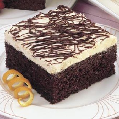 One Bowl Chocolate Cake with Easy Orange Frosting